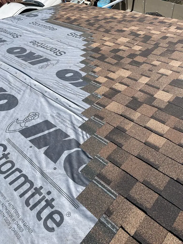 Complete roof replacement with architectural shingles