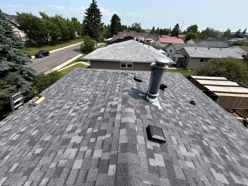 Quality asphalt roof installation completed by Right To The Peak