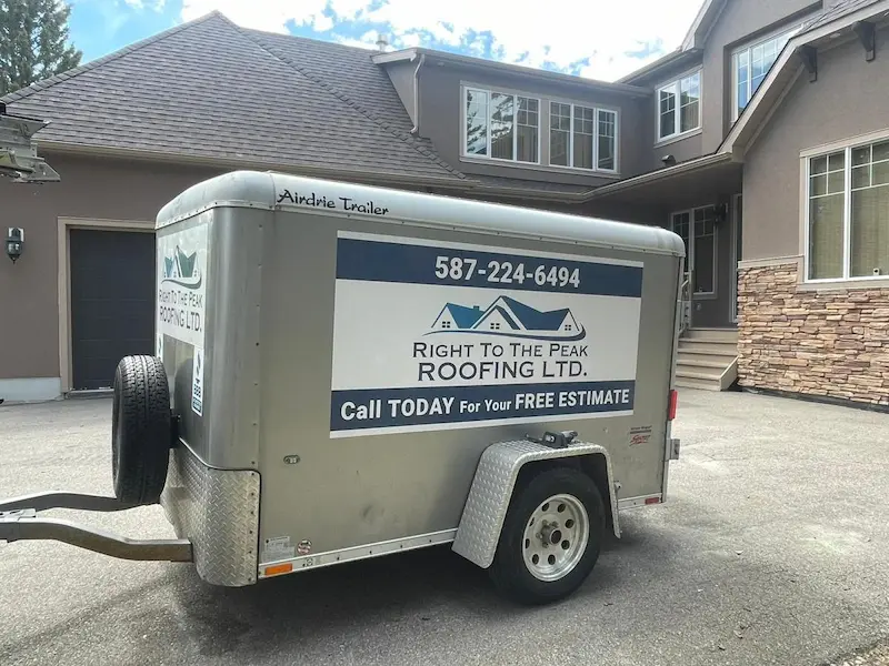 Right To The Peak Roofing Calgary team at work