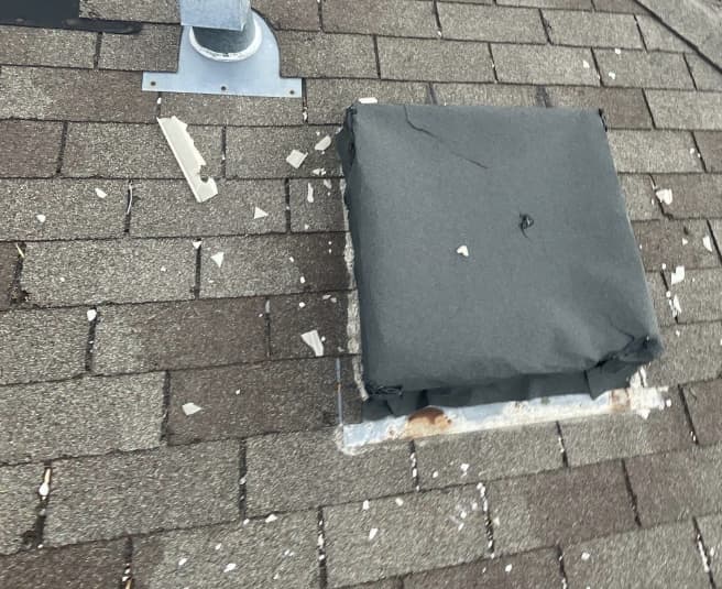Roof repair project 1